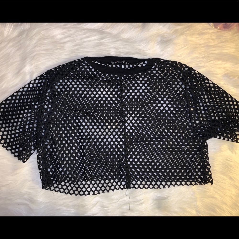 Fishnet top size small